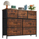 Rust Brown - 11.8"D x 39.4"W x 30"H (7 Drawers)
