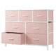 Pink - 11.8"D x 39.4"W x 30"H (7 Drawers)