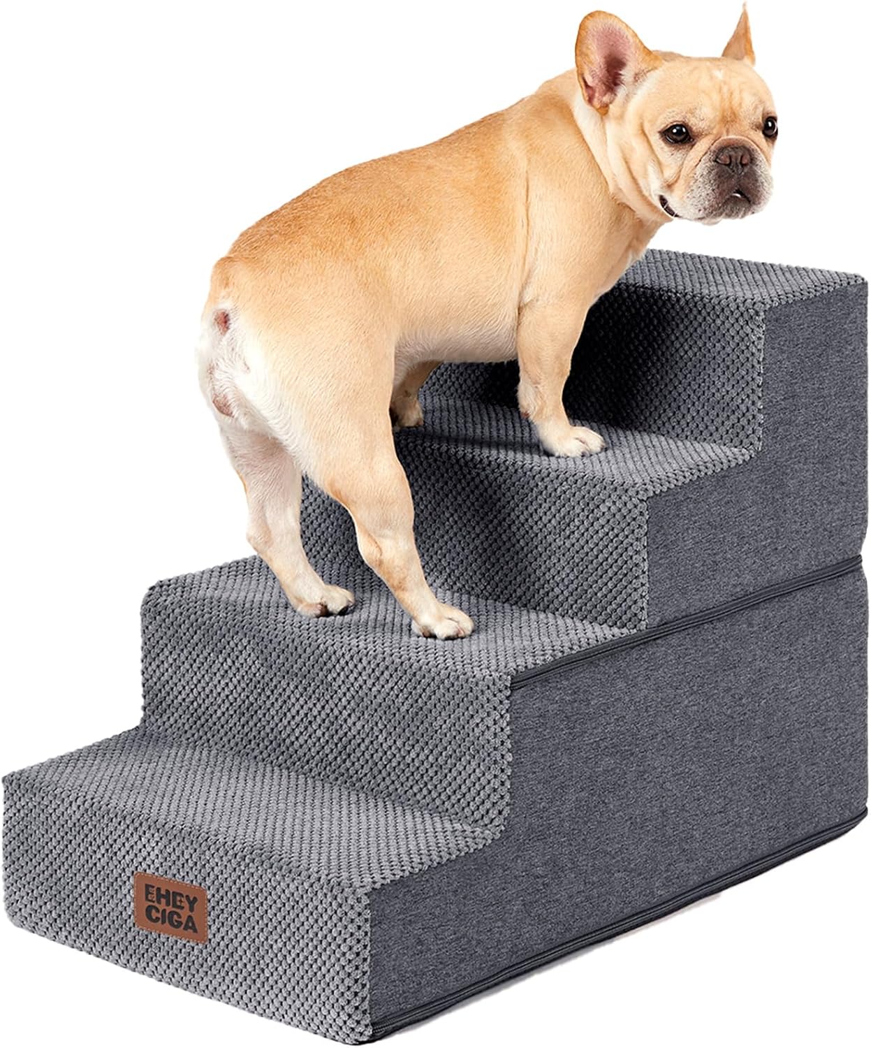 EHEYCIGA Dog Stairs for Bed 18" – Thoughtful Gift for New Puppy Parents and Senior Pet Owners