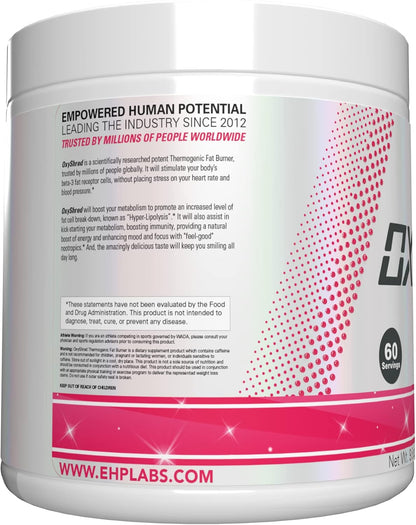 EHP Labs OxyShred Pre Workout Powder – Vegan Daily Energy Ritual for Calorie-Deficit Wellness, 14 Flavors