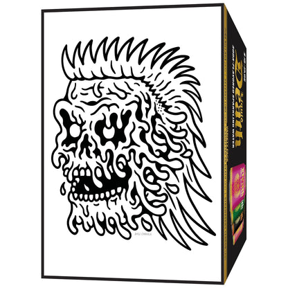 eight distinct flavor skus including severed lime, strawberry terror, mango chainsaw, piña killada, killer cola, cherry obituary, rootbeer wrath, and doctor death