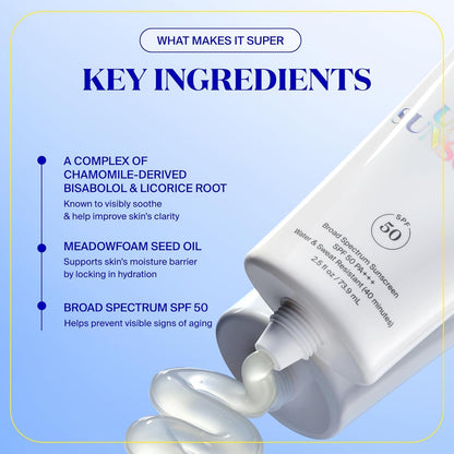 eight-variant line covering spf 40/50, sizes from 0.5 to 2.5 fl oz, and single or two-pack quantities