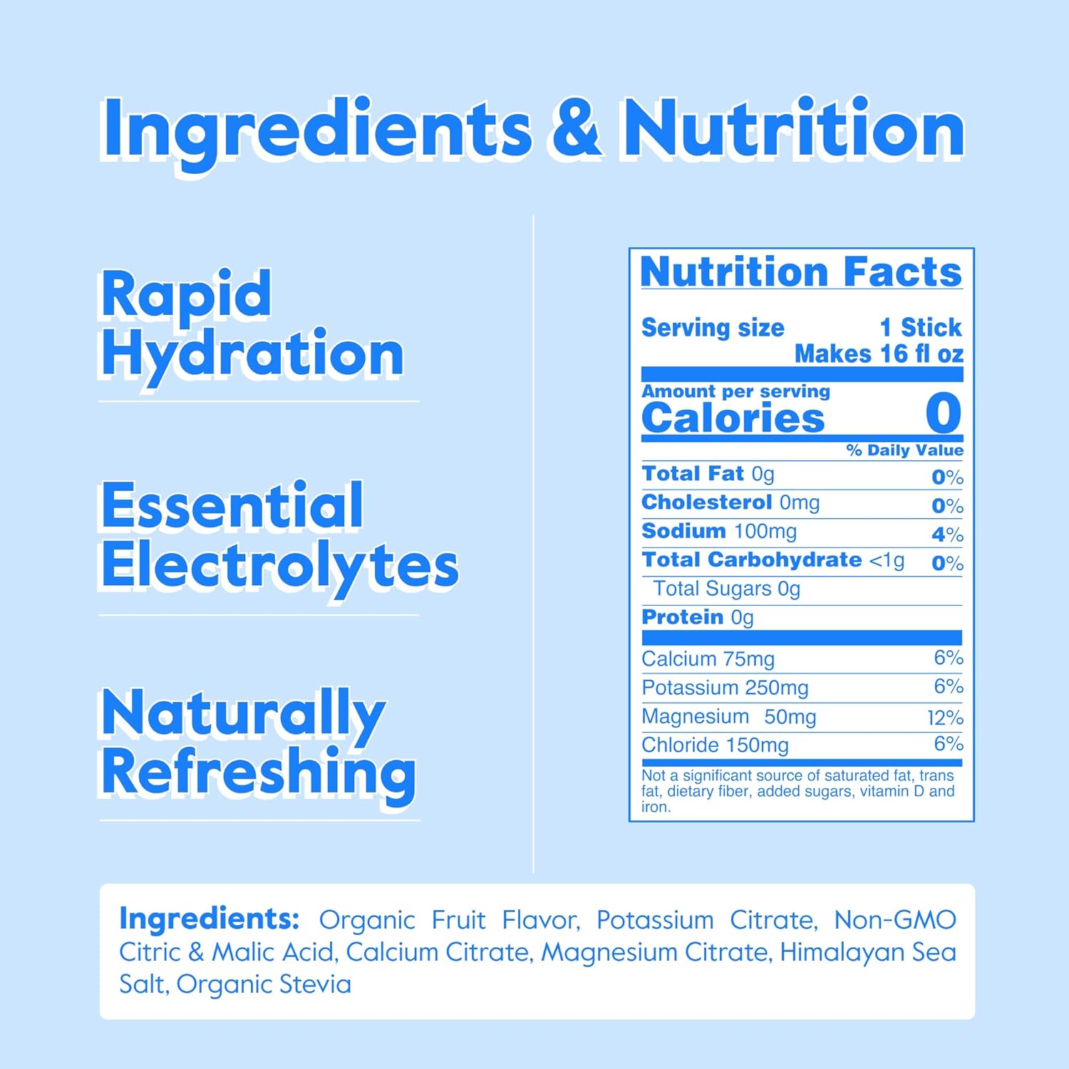 electrolyte blend with potassium citrate, calcium citrate, magnesium citrate, and himalayan sea salt