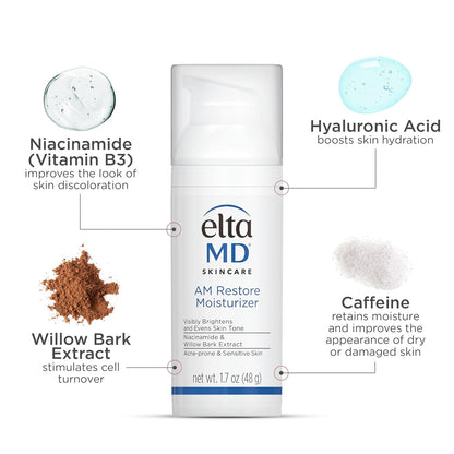 EltaMD AM Restore Hydrating Face Moisturizer – Calming Skincare for Your Morning Ritual