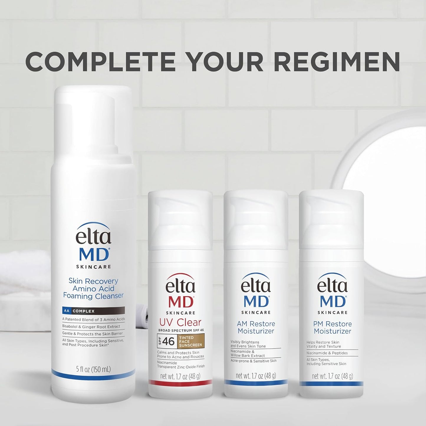 EltaMD AM Restore Travel-Size Face Moisturizer – Portable Hydration for On-the-Go Skincare