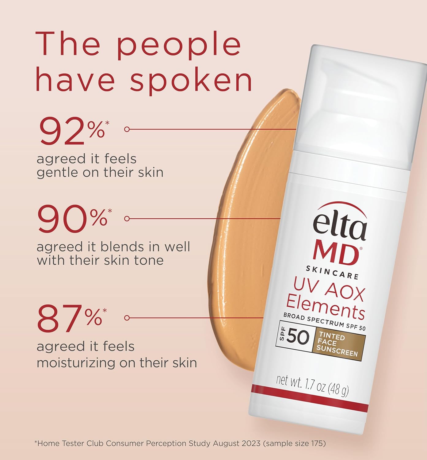 EltaMD UV AOX Elements Tinted Mineral Sunscreen SPF 50 – Safe, Clean Ingredient Daily Protection