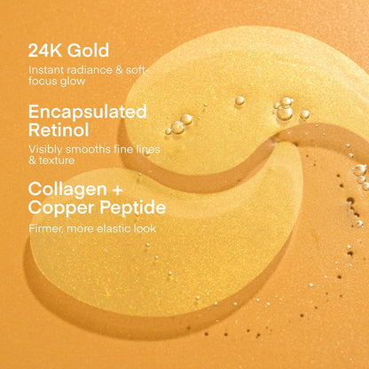encapsulated retinol paired with collagen peptides and caffeine for anti-aging and depuffing