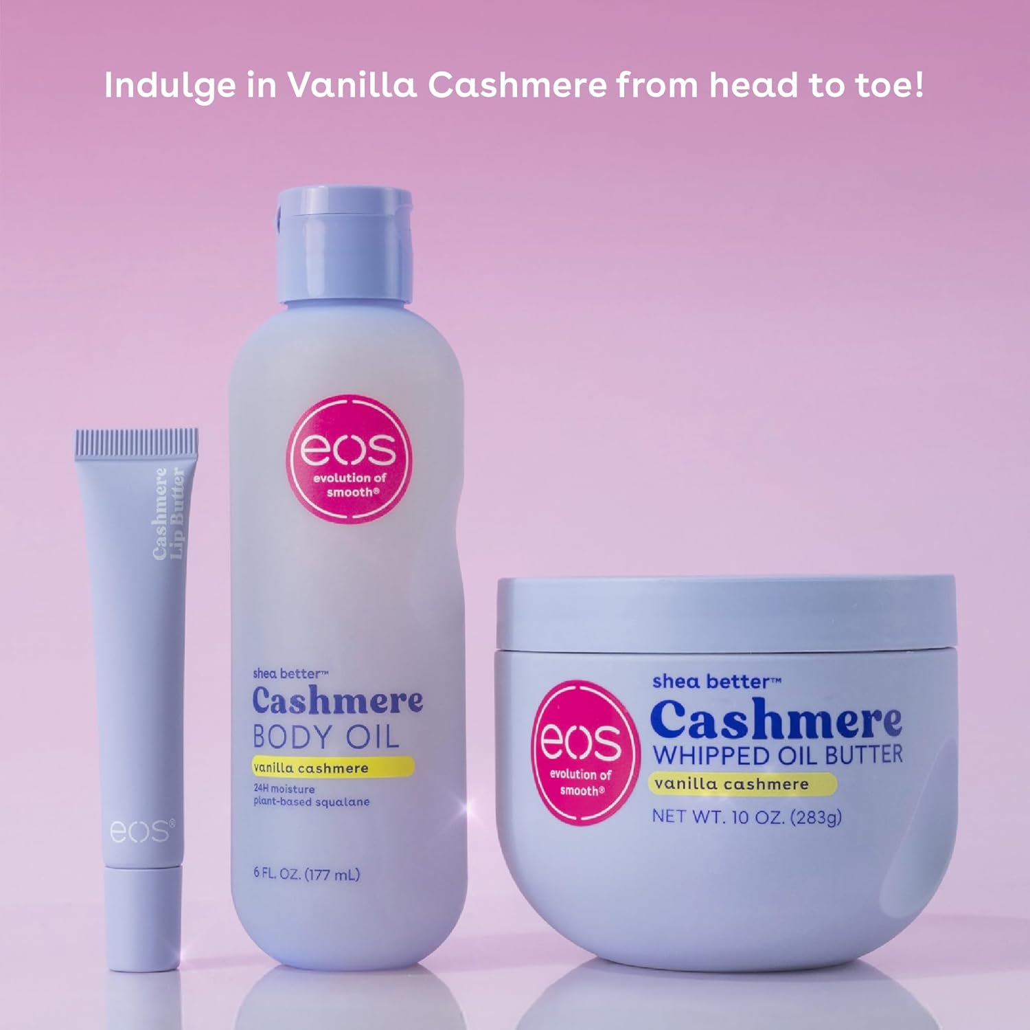 eos Cashmere Body Oil Vanilla – Clean, Dermatologist-Tested Moisturizer Safe for Sensitive Skin, 6 fl oz