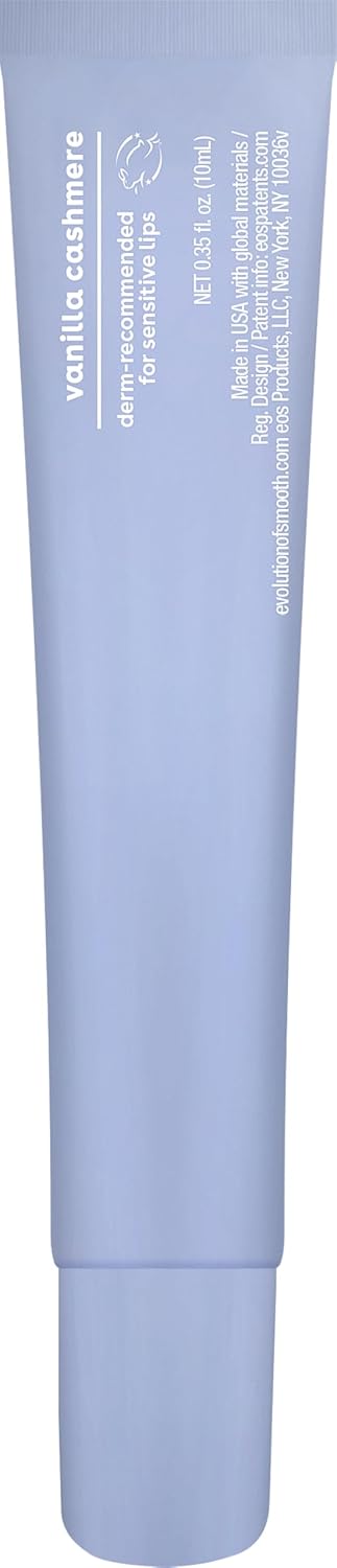 eos Cashmere Lip Butter – Calming Vanilla Cashmere Lip Moisturizer for Bath Time Wind-Down, Sensitive Skin Overnight Mask