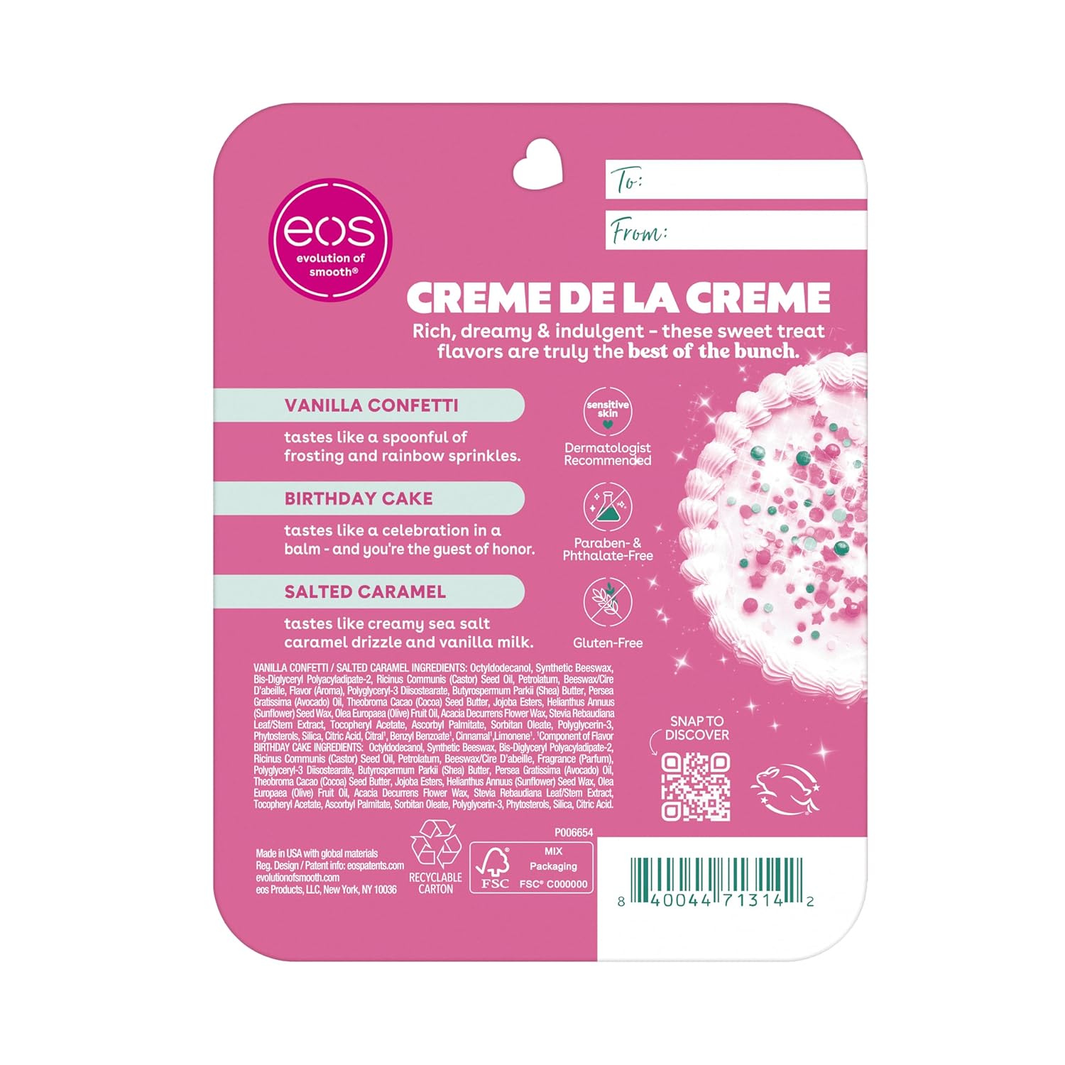 eos Crème de la Crème Limited-Edition Super Balm Minis – Premium 3-Pack Lip Mask in Collectible Variety