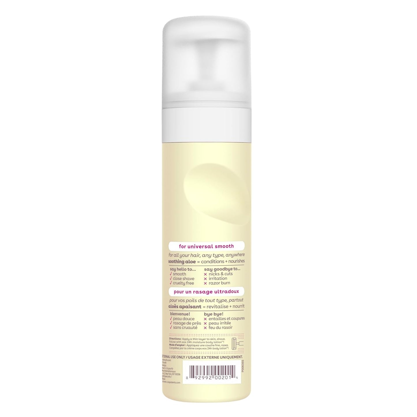 eos Shea Better Shave Cream Vanilla Bliss - Premium Spa-Quality Shave Butter, 100% Natural Shea Butter and Aloe for Indulgent Self-Care, 7 fl oz 2-Pack
