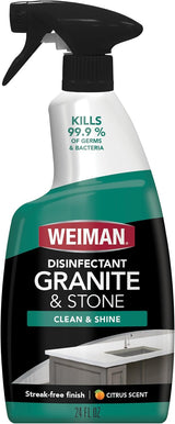 Weiman Disinfectant Granite Daily Clean & Shine – Family-Safe Daily Disinfectant for Kitchen Counters and Bathroom Surfaces