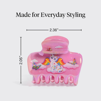 ergonomic curved silhouette that hugs hair for half-up styles, twists, and low buns