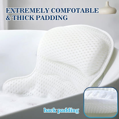 ergonomic shape with extra-thick headrest padding and wide lower-back panel (20×17.9×3 in)