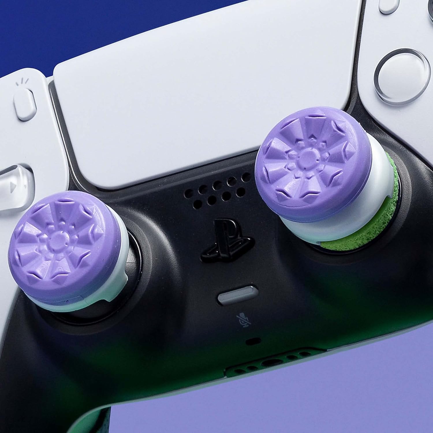 ergonomically designed thumbstick shape to reduce hand and thumb fatigue