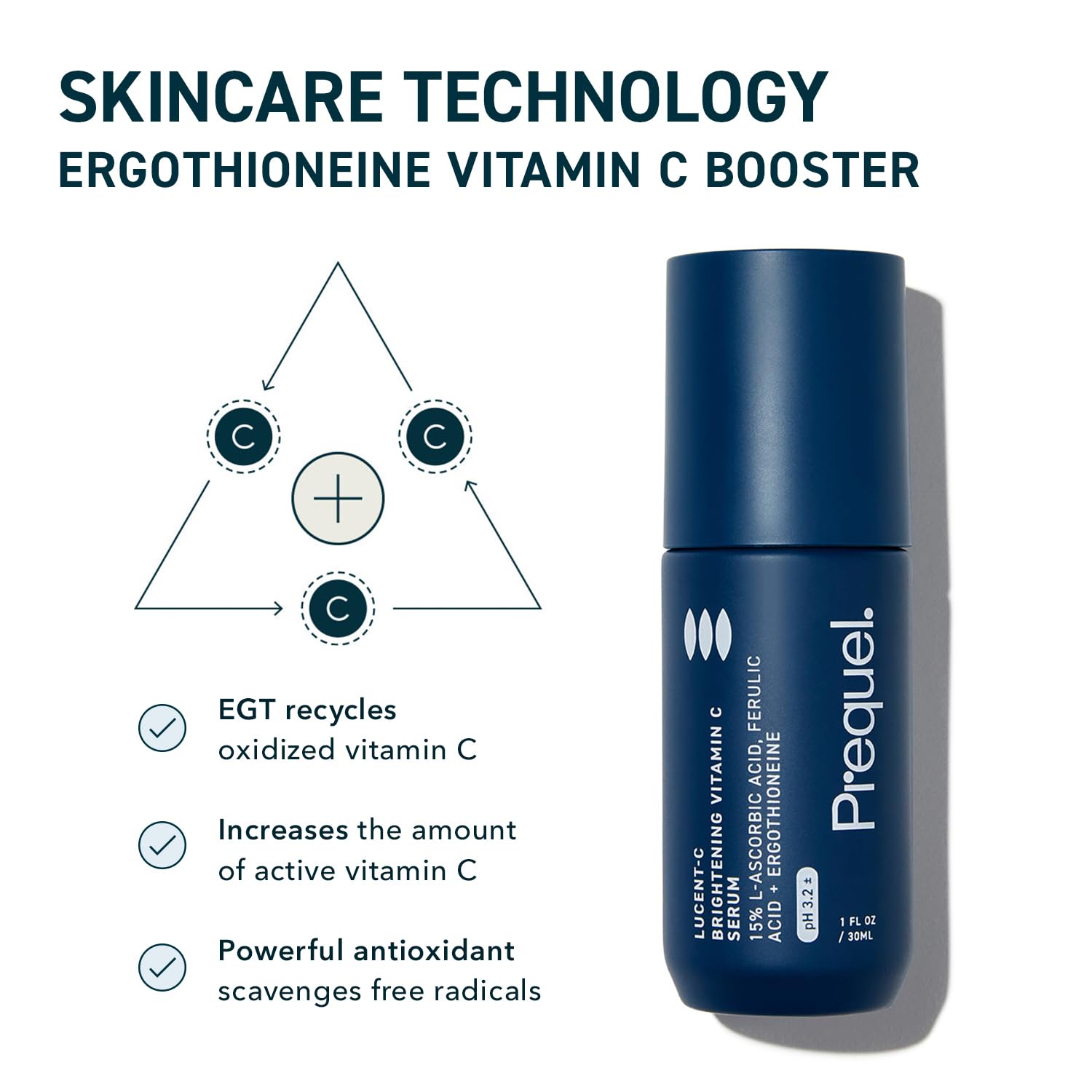 ergothioneine advanced delivery technology to recycle and maximize active vitamin c