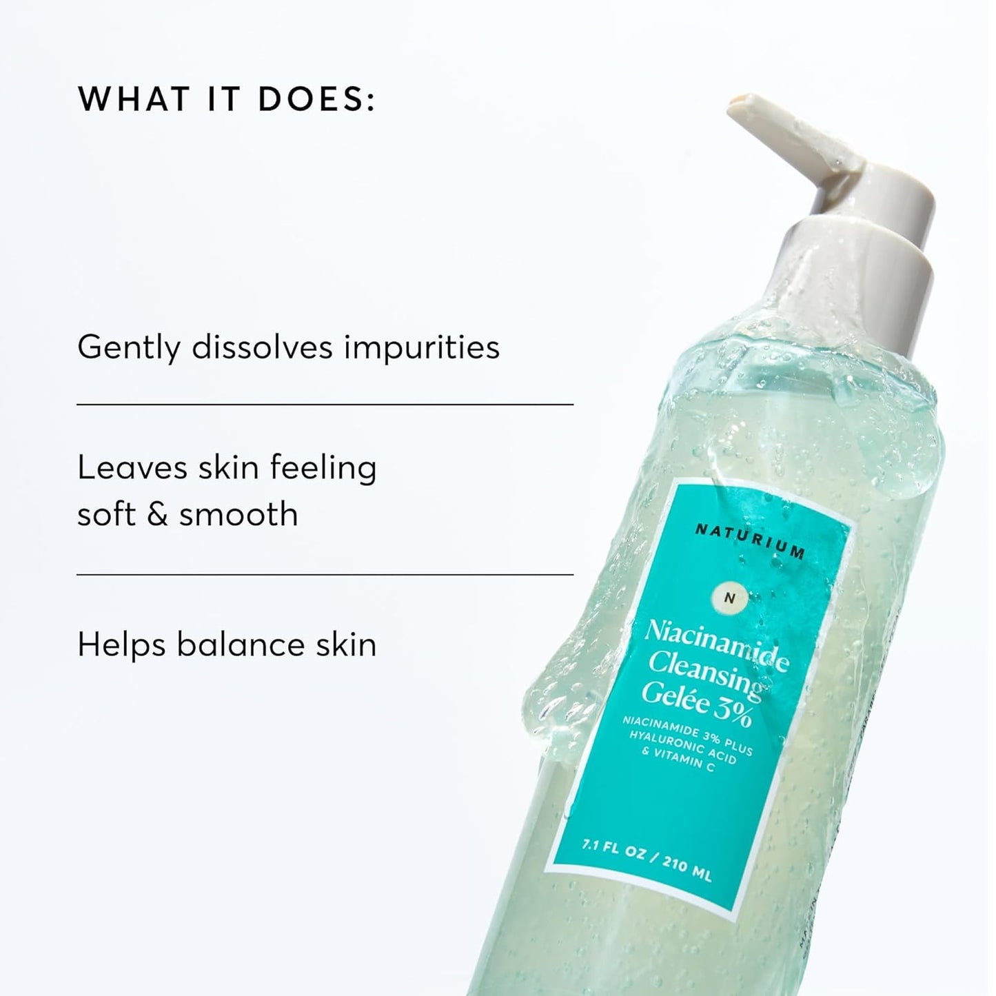 essence-like gelée texture that lathers on damp or dry skin