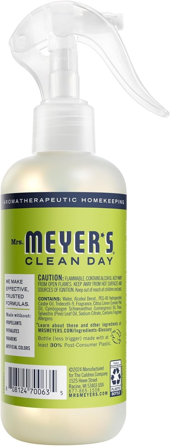 essential oil-based formula with botanical scent notes (e.g., bergamot, lemon, geranium, cedarwood in lemon verbena)