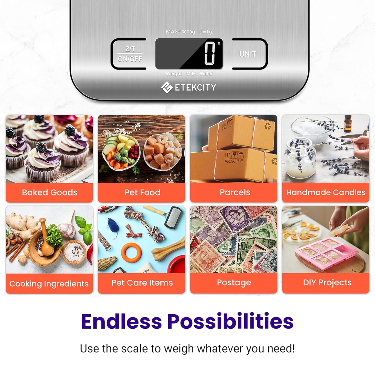 Etekcity Food Kitchen Scale – Mindful Keto Macro Tracking Scale for Home Meal Prep