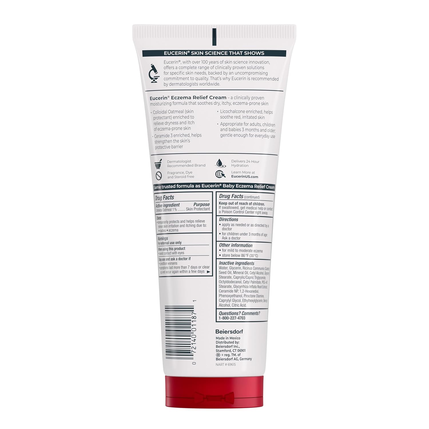 Eucerin Eczema Relief Body Cream – Soothing Post-Bath Ritual for Chronic Skin Care & Self-Care