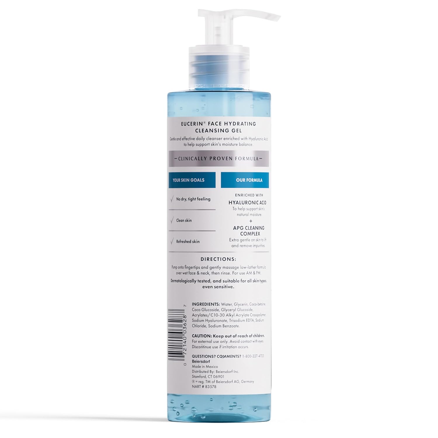 Eucerin Gentle Cleansing Hydrating Gel – Calming Morning Skincare Ritual for Sensitive Skin