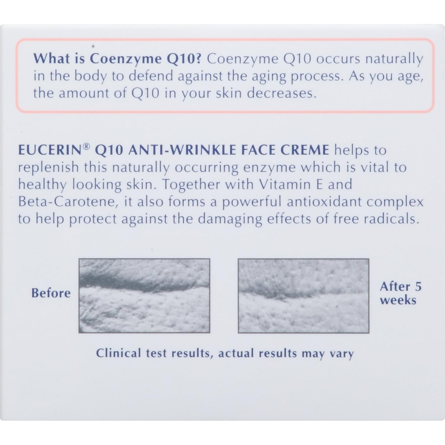 Eucerin Q10 Anti-Wrinkle Face Cream – Fragrance-Free Formula for Sensitive Skin Protection