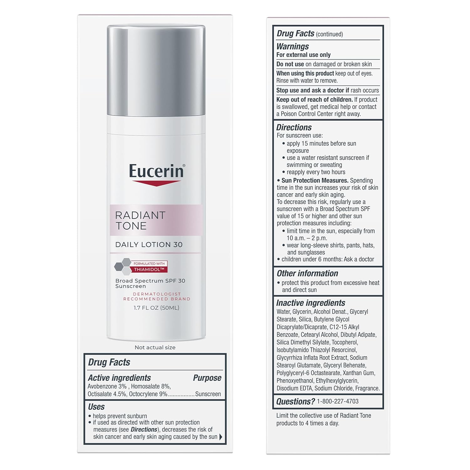 Eucerin Radiant Tone Daily Face Lotion SPF 30 – Nourishing Dark Spot Treatment for Your Morning Skincare Ritual