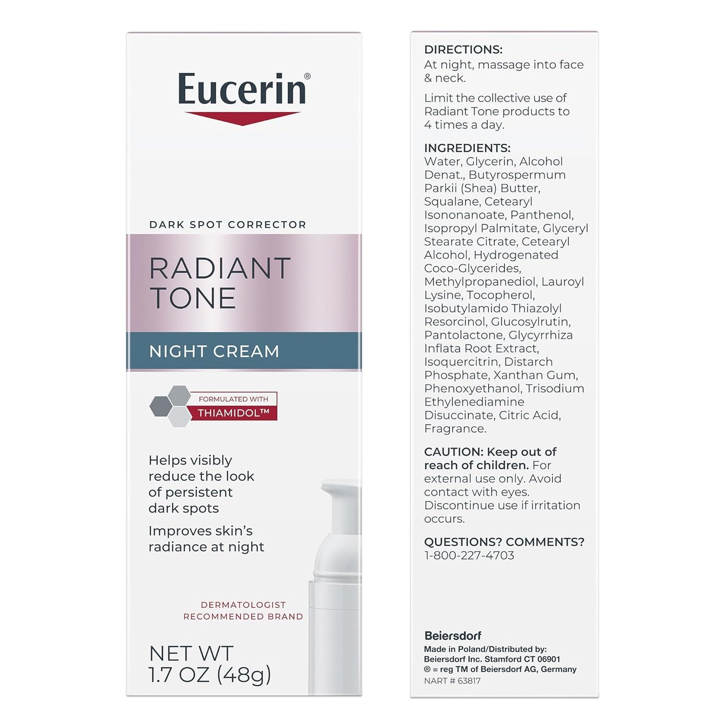 Eucerin Radiant Tone Night Cream – Premium Dark Spot Corrector with Clinical Thiamidol Technology