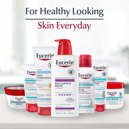 Eucerin Roughness Relief Body Lotion – 16.9 FL OZ Pump Bottle for Campers, Hikers, and Travelers with Dry Outdoor Skin