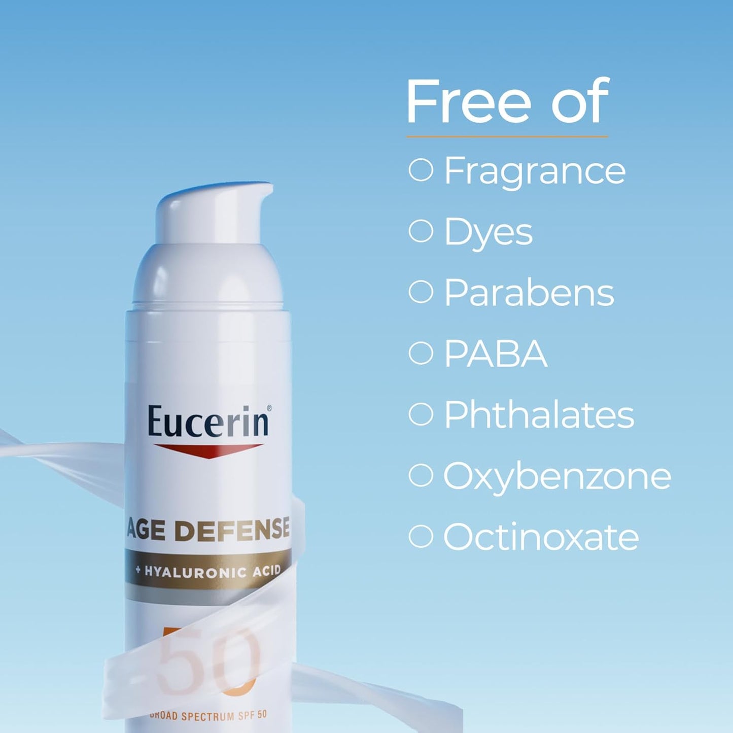 Eucerin Sun Age Defense SPF 50 – Portable TSA-Friendly Sunscreen for Weekend Getaways
