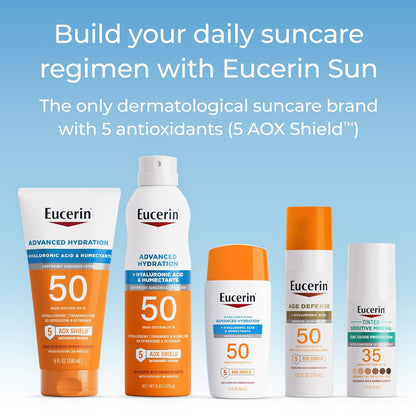 Eucerin Sun Age Defense SPF 50 – Portable TSA-Friendly Sunscreen for Weekend Getaways
