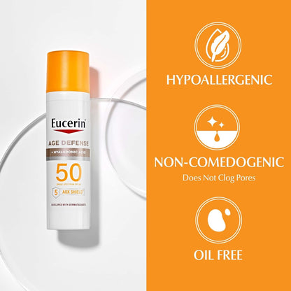 Eucerin Sun Age Defense SPF 50 – Portable TSA-Friendly Sunscreen for Weekend Getaways