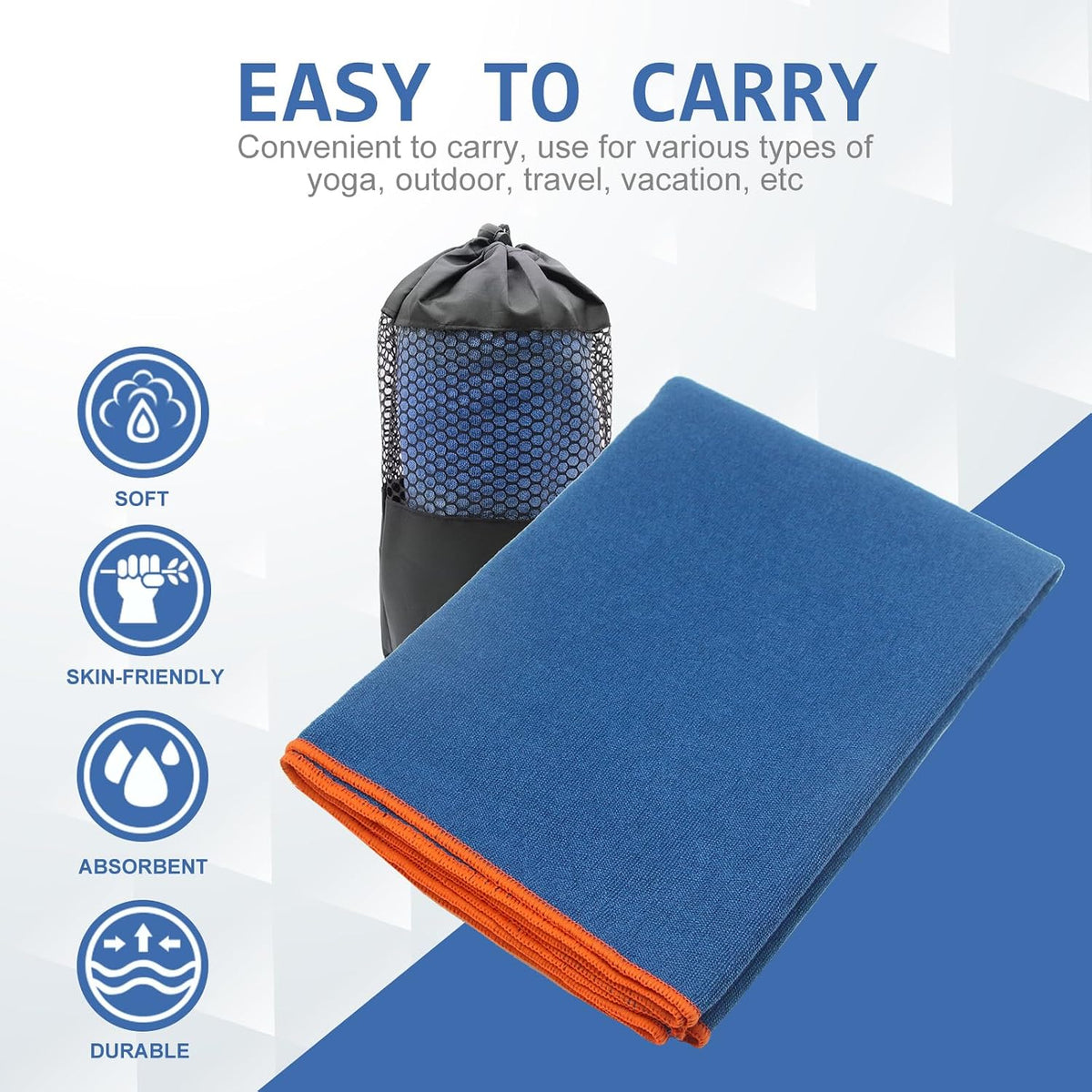 Eunzel Yoga Towel 2 Pack – Thoughtful Birthday Gift for the Yogini in Your Life, Non-Slip Grip Dots