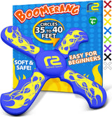 Kids Boomerang Set - Soft EVA Foam Outdoor Toy for Kids 6-12, Safe Backyard Play