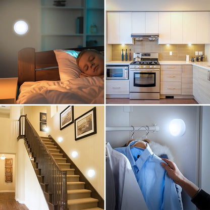 EverBrite Tap Light – Minimalist Wireless Puck Light for Clean Scandinavian Interiors, 3-Pack