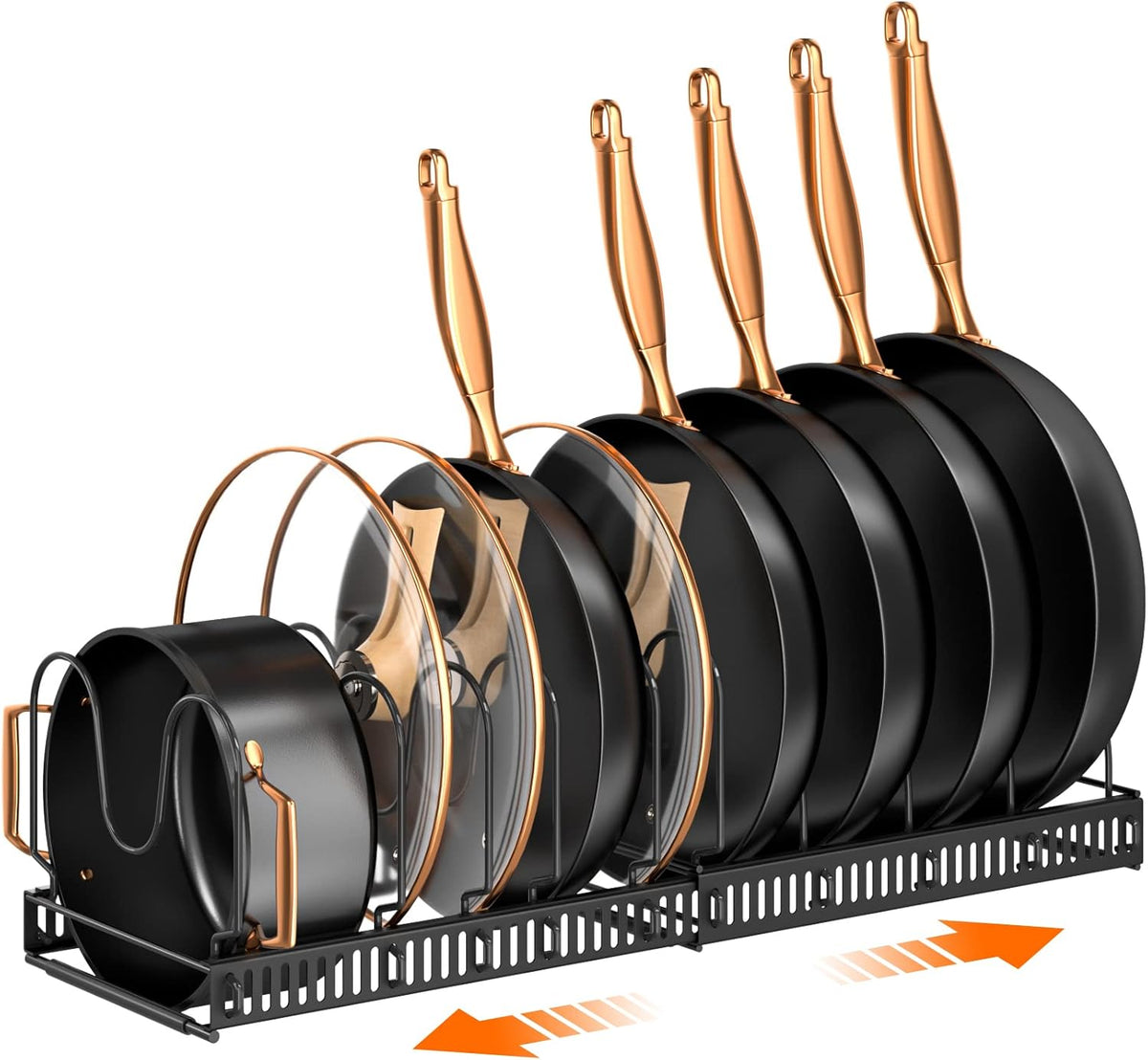 expandable iron frame from 11.81" to 22.85" with deepfit snap-on structure