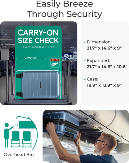 expandable zipper adding 1.6 inches of depth (35l to 42l capacity)