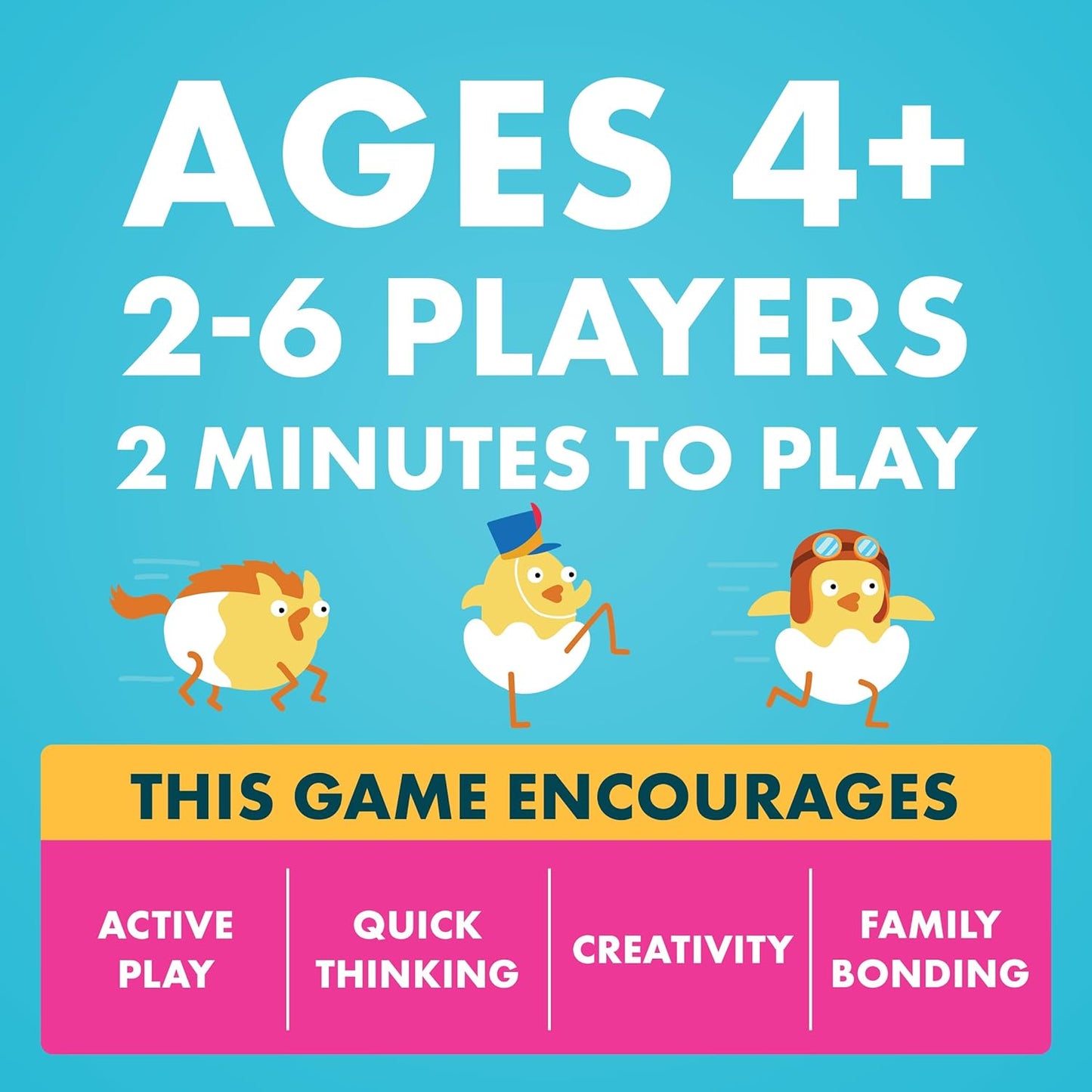 Exploding Kittens Hurry Up Chicken Butt Card Game – Screen-Free Wind-Down Activity for Kids After School, Mindful Movement Play