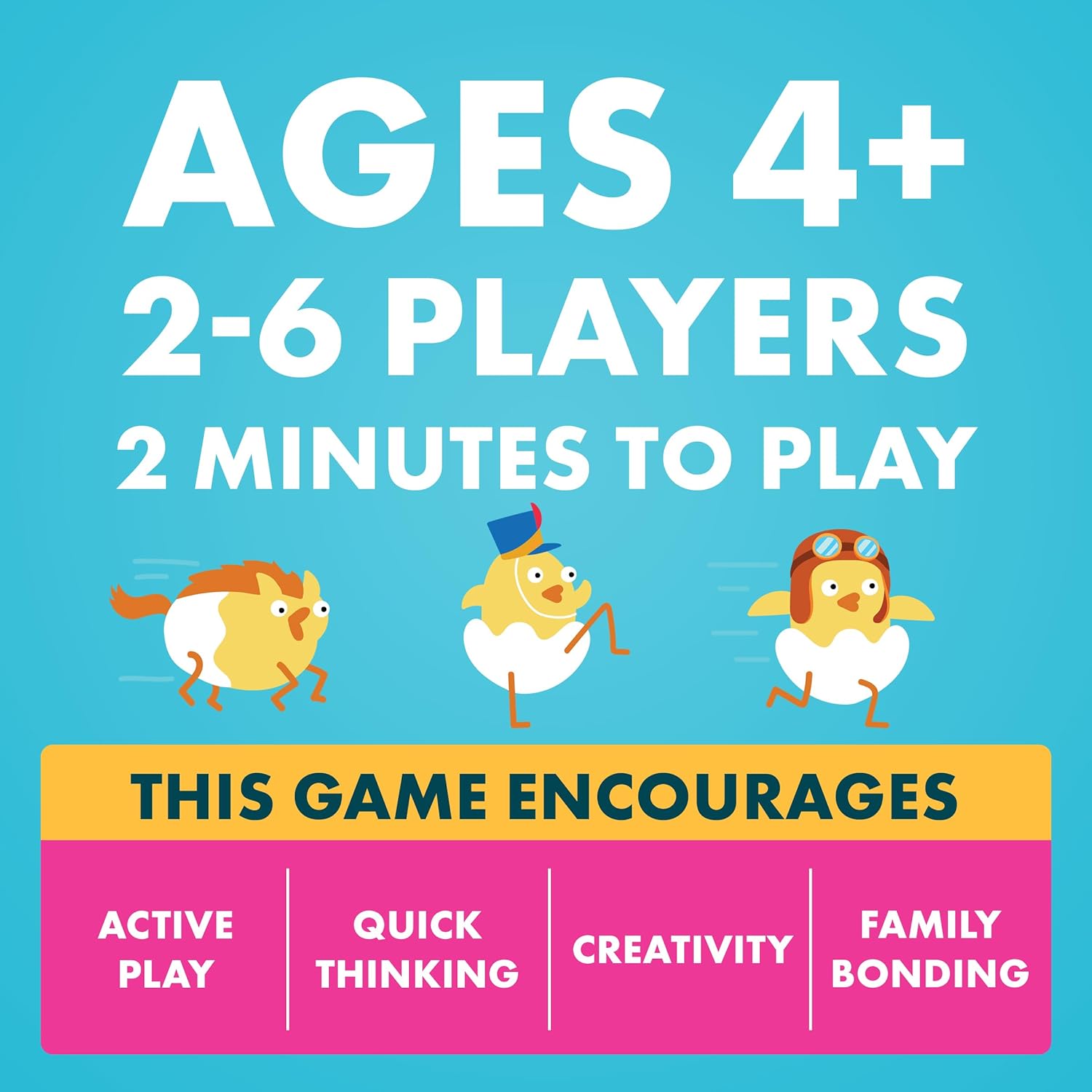 Exploding Kittens Hurry Up Chicken Butt Card Game – Screen-Free Wind-Down Activity for Kids After School, Mindful Movement Play