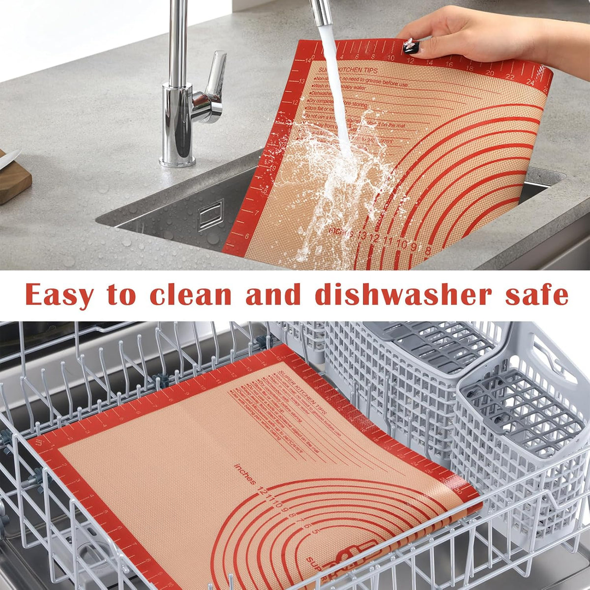 Extra Large Non-Slip Baking Mat – Comfortable Counter Surface for Relaxing Weekend Bread Making