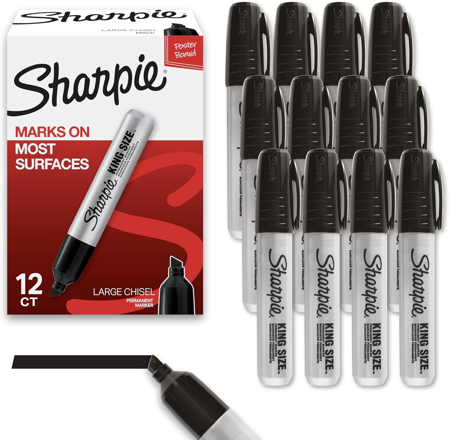extra-wide chisel tip for thick, bold lines and broad coverage