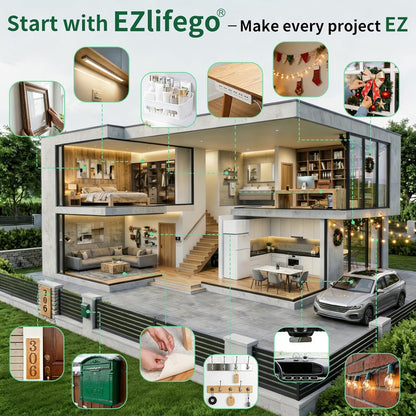 EZlifego Heavy Duty Mounting Tape for Backyard Party Setups, Reusable Outdoor Adhesive for Tents, Banners, and Signage