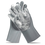 Pet Grooming Gloves – Housewarming Gift for New Puppy or Kitten Parents, Silicone Bath Massage Glove