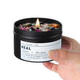[Brand Name] Crystal Infused Soy Candle – Adjustable Mood Setting with Natural Fragrance for Yoga, Breathwork and Self-Care