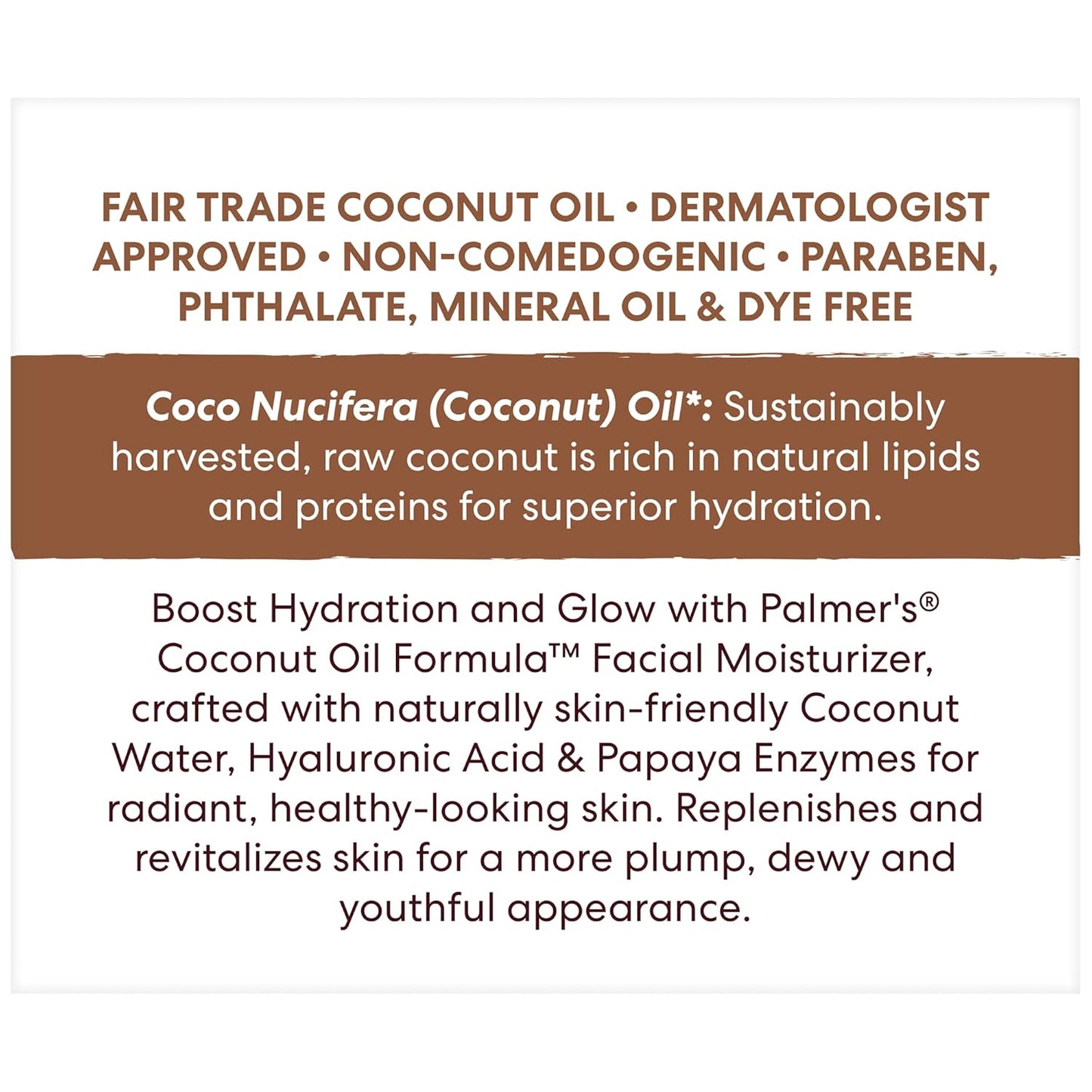 fair trade certified organic coconut oil base, ethically and sustainably sourced