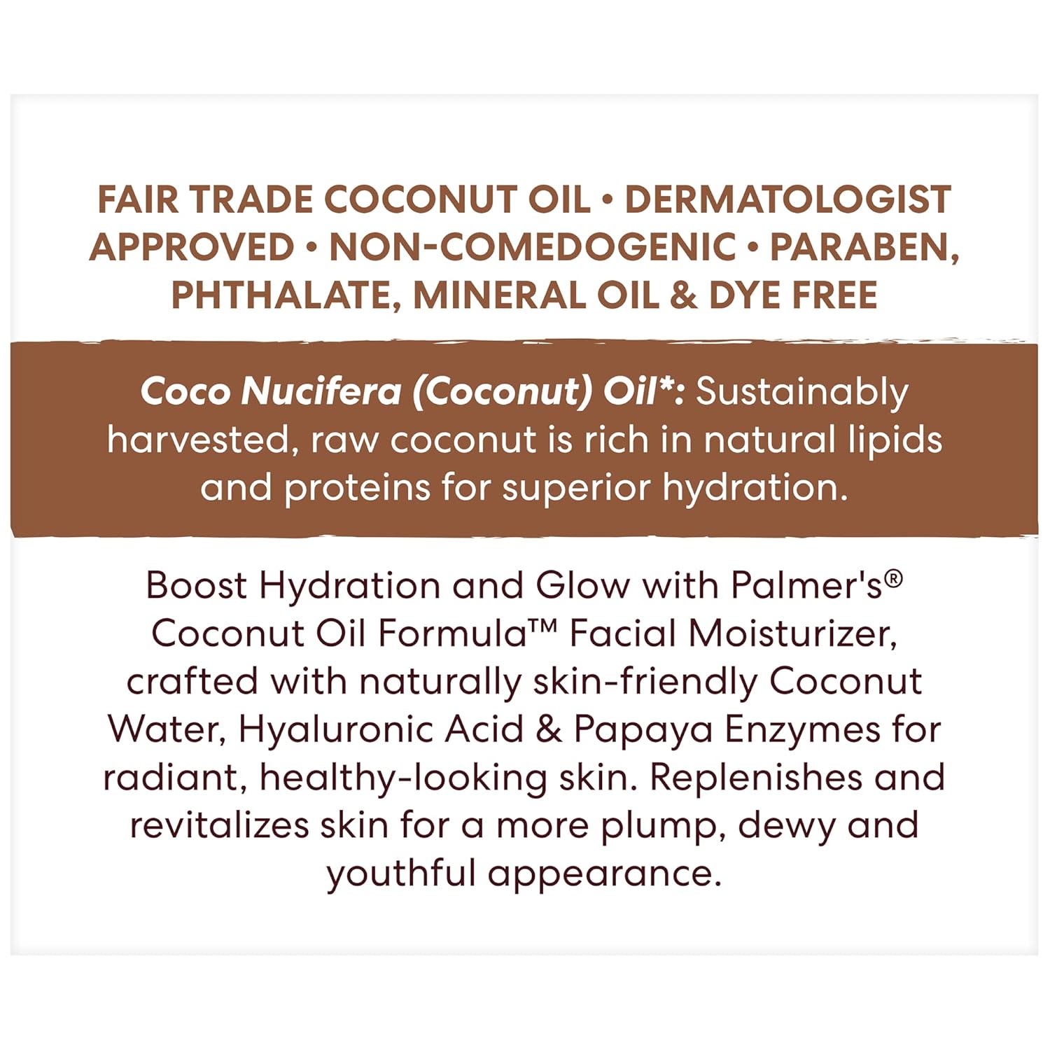 fair trade certified organic coconut oil base, ethically and sustainably sourced