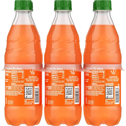 Fanta Orange Soda – Picnic and BBQ Beverage, 6 Pack of 16.9 fl oz Portable Bottles