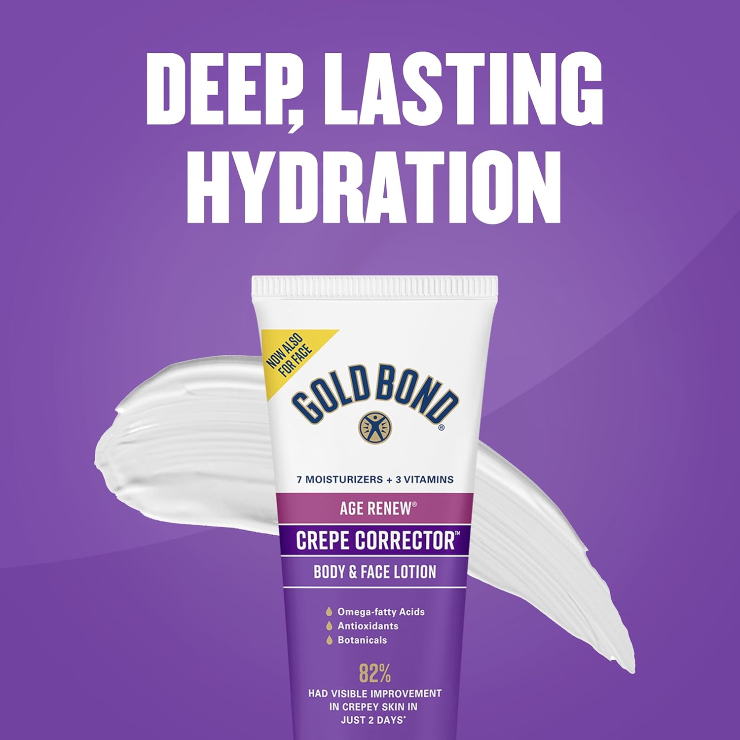 fast-absorbing, non-greasy texture suitable for both face and body