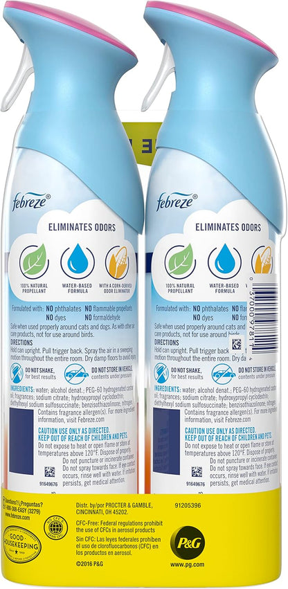 Febreze Air Mist Gain Island Fresh – Style-Forward Room Spray for Living Room Ambiance, 8.8oz, Pack of 2