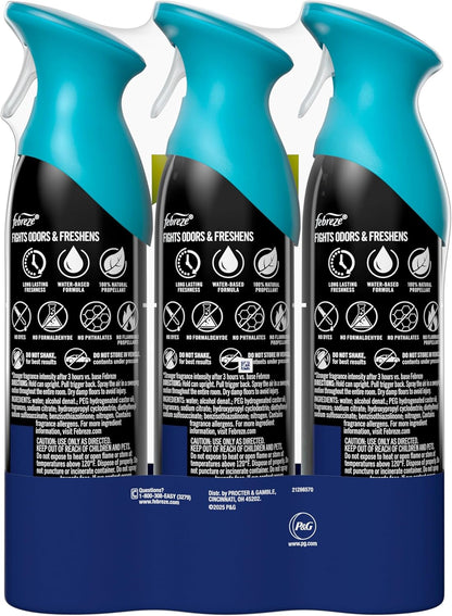 Febreze Air Mist – Non Toxic Air Freshener for Nursery and Kids Room, Safe Odor Fighting Spray Around Children and Pets, 8.1oz Pack of 3